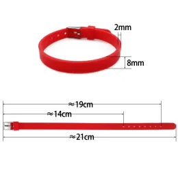 Bracciale in silicone da 8 mm per le lettere di slittamento da polso da polso per donne gioielli che producono accessori fai -da -te da compagnia