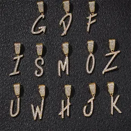 Gold Silver A-Z Letters قلادات قلادة من سحر الحرف الدقيق الأولي للرجال النساء مع 24Inch حبل سلسلة 3103