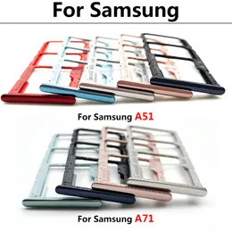 Bandeja de cartão SID SD SD para Samsung A12 A31 A51 A71 A31 A51 A71 New SIM Chip Holder Slot Adapter Drawer Part + Pin
