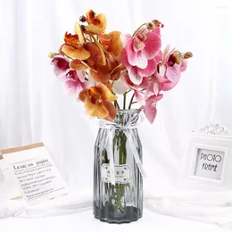 장식용 꽃 파티 장식 웨딩 용품 홈 3D 프린팅 가짜 꽃 인공 나비 난초