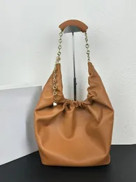 Couro Genuíno Squeeze Sacos De Ombro Underarm Bag Tote Designer Carteira Bolsas Bolsas Grande Capacidade Soft Designer Mulheres Luxo Totes Cinto De Corrente Ajustável 2670