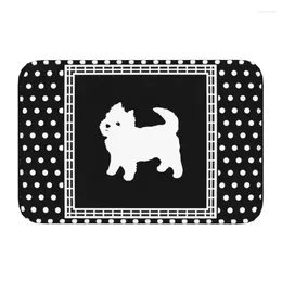 Tappeti Simpatico modello di cane West Highland Terrier Zerbino Ingresso Cucina Bagno Porta Tappetini Westie Puppy Pet Camera da letto Tappeto