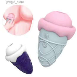 Other Health Beauty Items Ice Cream Female Tongue Vibration Clitoris Stimulator Oral Sucking Jumping Masturbator Intimate Y240402