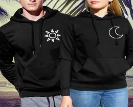 Women039s hoodies moletom casais moda feminina dia dos namorados combinando 2021 moletom lua e sol impressão pullovers8846342