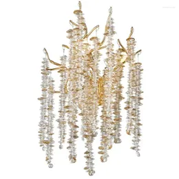 Wall Lamp LED Crystal Lights Branches Bedroom Living Kitchen Island Gold Home Lamps Bedside G9