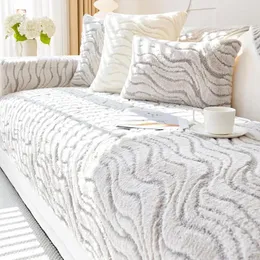 Cadeira cobre nórdico universal sofá toalha capa engrossar pelúcia antiderrapante almofada de sofá para sala de estar moderna decoração de casa