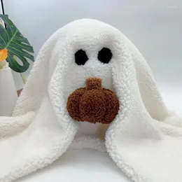 Cuscino carino gus il fantasma con una bambola di zucca di Halloween cuscini spettrali per divano divano decorazioni per la casa kawaii