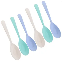 Spoons 6pcs Spoon Dinner Portable Chinese WonTon Soup Unbreakable Meal Reusable Kids For Home Restaurant