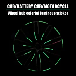 Universal Wheel Tire Night Fluorescent Color Sticker For Car Bike Motorcycle Tyre Rim Warning Tapes Luminous Reflective Strips