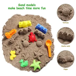 Areia aquática Play Fun Diverty 27pcs Molding Toys Set Kids Summer Beach Creaitve Mold com ferramentas de moldes de castelo marinho para 240403