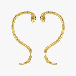 Серьги Enfashion Goth Snake Surgs для женщин Золотой цвет Большой животные. Обручи 2021 Модные ювелирные изделия Подарок Pendientes E211230
