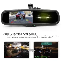 HD 4.3 Inch Car Auto Dimming Anti Glare Rearview Mirror Vehicle Parking Monitor With Original Bracket Connect to Reverse Camera