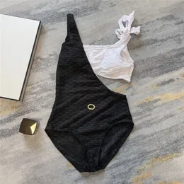 Hochwertige Damen-Bademode, Bikinis, schwarz-weiß, gespleißte Badeanzüge, Designer-Damen-Badeanzug, modische Strandmode