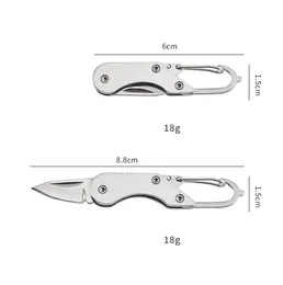 Mini Stainless Steel Folding Knife Portable Outdoor Mini Folding Knife Ultra Small Keychain Knives