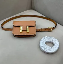 Men's women's leather detachable waist bag fashionable and unique combination of belt and shoulder bag designer bag street style mobile phone lipstick key bag with box