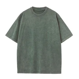 Текстовая стирка на заказ, старая футболка, винтажная модная брендовая хлопковая футболка в стиле батик для мужчин и женщин, мужская и женская, с открытыми плечами, свободная половина рукава