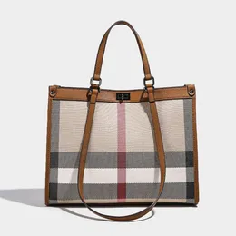 Nuova borsa a tracolla di lusso in vera pelle nuova moda scozzese grande capacità sensazione di fascia alta borsa da donna marsupio tendenza oversize