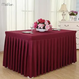 Table Skirt Skirts For Wedding Decoration Fashion Solid Multi Color Party Banquet El Handmade Ice Silk Cloth Home Decor