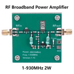 Radio 1930MHz 2.0W RF 광대역 증폭기 DC 12V 라디오 주파수 앰프 모듈 FM 무선 전송을위한 광대역 전력 증폭기