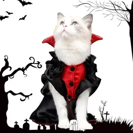 Costumi per gatti Costume per mantello di Halloween Divertente Vampiro Cosplay Novità Vestiti per gattini per Natale Carino spaventoso Spooky Pet Costum