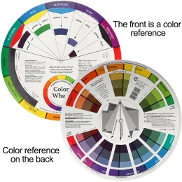 12 Farben Tattoo Farbwellpapierkarte Drei-Tier-Mischungsführung Zentraler Kreis Drehen Nagel Tattoo Drucker Pigment Make-up-Erklärungen