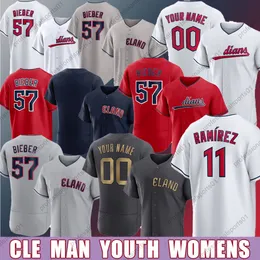 2024 Custom Cleveland Jose Ramirez Jersey Harold Amed Rosario Jim Guardians Thome Ricky Vaughn Franmil Reyes Shane Bieber Tyler Naquin Logan Allen Gimenez Daniel