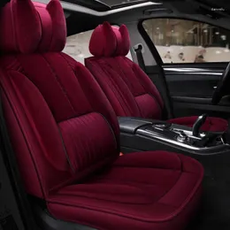 Car Seat Covers 5D Warm Plush Cover Universal Cushion Styling For Infiniti EX25 FX35/45/50 G35/37 JX35 Q70L Pad Free