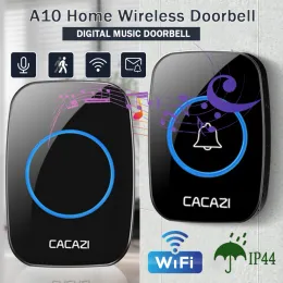 Kontroluje Inteligentna bezprzewodowa dzwonek do drzwi 433 MHz Smart Doorbell 36 Ton dzwonka 300m Smart Door Bell Chime Eu UK UK Plug Opcjonalnie