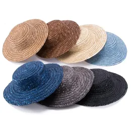 10 pçs mini chapéus de palha de milho artesanato fazendo fascinator millinery suprimentos verão sol personalizado a224 240320