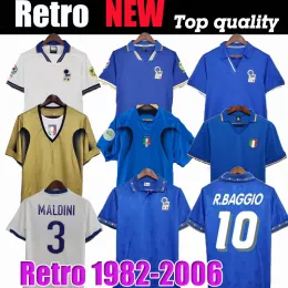 1982 Retro-Fußballtrikot 1990 1996 1998 2000 HEIMFUSSBALL 1994 Maldini Baggio Donadoni Schillaci Totti Del Piero 2006 Pirlo Inzaghi Buffon