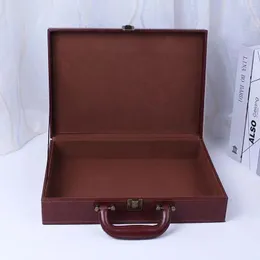 Film Television Production Script Box Archive Materials Book Storage Gift Magazine Leather Briefcase 240320