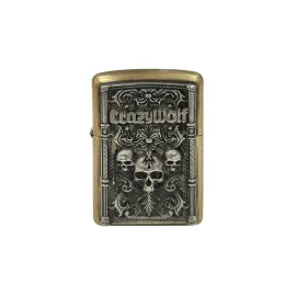 Werkzeuge Messing Feuerzeug Aufbewahrungskoffer Vintage Totenkopf Outdoor Werkzeuge Klassischer Behälterhalter Tragbare Box Handgemacht EDC Typen Männer