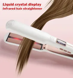 Irons Professional Infrared Hair Strainter Wide Plate Hair Salon Steam Styler Ceramic Tourmaline Flat Iron Styling Tools