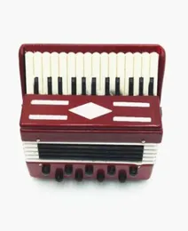 New 112 Dollhouse Wooden Accordion Miniature Learning Education Collection Musical Instrument Accessory Creative Gift Kids Toy2936933