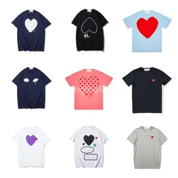 Herren-T-Shirts Sommer-Cdgs-T-Shirts Cdgs Play-T-Shirt Commes Kurzarm-Damen-Des-Badge-Garcons-Stickerei Commes Heart Red Love Shirt sf