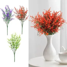 Dekorative Blumen, künstlicher Lavendel, 10 Bündel, beflockte Kunststoffbündel, Pflanzen, Heimdekoration, kein Verblassen, realistische Pflanze