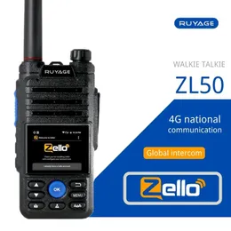 RUYAGE ZL50 Zello Walkie Talkie 4G Radio con scheda SIM WiFi Bluetooth a lungo raggio potente potente a due vie radio100km