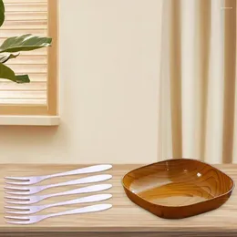 Teller bequemer Obstplattensicherheits- und Gesundheits -Snack -Tablett Holzschalen -Restaurant liefert elegantes Gericht einfach zu reinigen Gabel