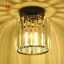 مصابيح سقف LED CRYSTAL LAMP Pendant Corridor ممر الضوء الفاخر لغرفة نوم القاعة مصابيح داخلية