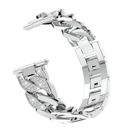 Silver Women Wath Watch Strap لـ Samsung Galaxy Watch 5Pro4 Diamond Bracelet 22mm 20mm WatchStrap Classic3 Band 40mm 44mm 42mm 42mm9277614