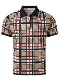 mens summer polo shirt street printed casual short sleeved 240321