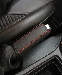 KIQI Leather Car Handbrake Cover for Ford Focus 3 MK3 2015 2018 Hand Brake Lever Collars Accessories1958212