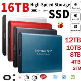 Kutular Taşınabilir SSD 1 TB 2 TB Yüksek Hızlı Exterra Sabit Sürücü USB 3.1 Arayüz Kütle Depolama Masaüstü/DinKepo/Mac için Mini Sabit Disk