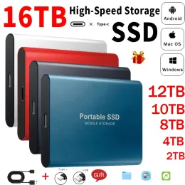 ボックスハイスピード外部ハードドライブポータブルSSD 1TB 2TBソリッドステートディスクUSB 3.1インターフェイスデスクトップ/ノートブック/Mac用ミニハードディスク