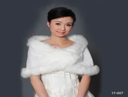 2019 Günstige Winter Kunstpelz Braut Hochzeit Wrap Cape Schal Jacken Mantel Bolero Tippet Stola für Hochzeit Party Auf Lager4323329