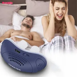 FUNÇÃO DE CUIDADO DE EAR SUPPRIMENTO 1PC Micro Electric Anti Snoring Dispositivo eletrônico Sleep Apnea Stop Snore Aid Stopper Dispositivos USB No Box 230308