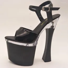 Sapatos de dança laijianjinxia 18cm/7 polegadas pu modelo superior sexy exótico plataforma de salto alto festa sandálias femininas pólo f021