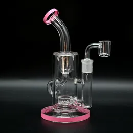 1pc,21.5cm/8.4in,Glass Percolator Bong,Recycler glass Dab Rigs With Quartz banger,Color Percolator Glass pipes,Borosilicate Glass Water Pipes,Smoking Accessaries