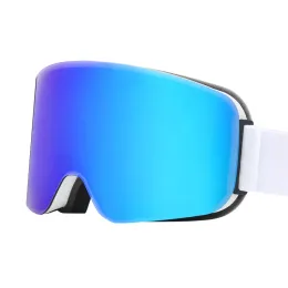 Очки Лыжные очки Цилиндрические противотуманные двухслойные UV400 Большие сферические мужские и женские зимние очки Очки для спорта на открытом воздухе Катание на лыжах