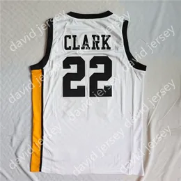 2024 New Final Four Jerseys 4 Indiana 여자 대학 농구 아이오와 Hawkeyes 22 Caitlin Clark Jersey Away Yellow Black White Navy Men Youth Kid